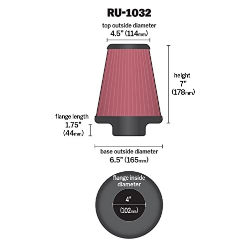 High-Flow Original Lifetime Universal Clamp-On Air Filter: High Performance,