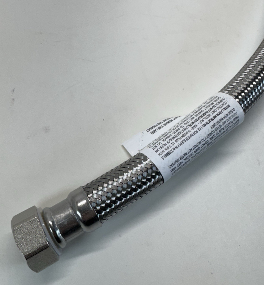 LASCO 10-1346 Braided Stainless Steel 3/4" FIP x 3/4" MIP 18" Long Connector