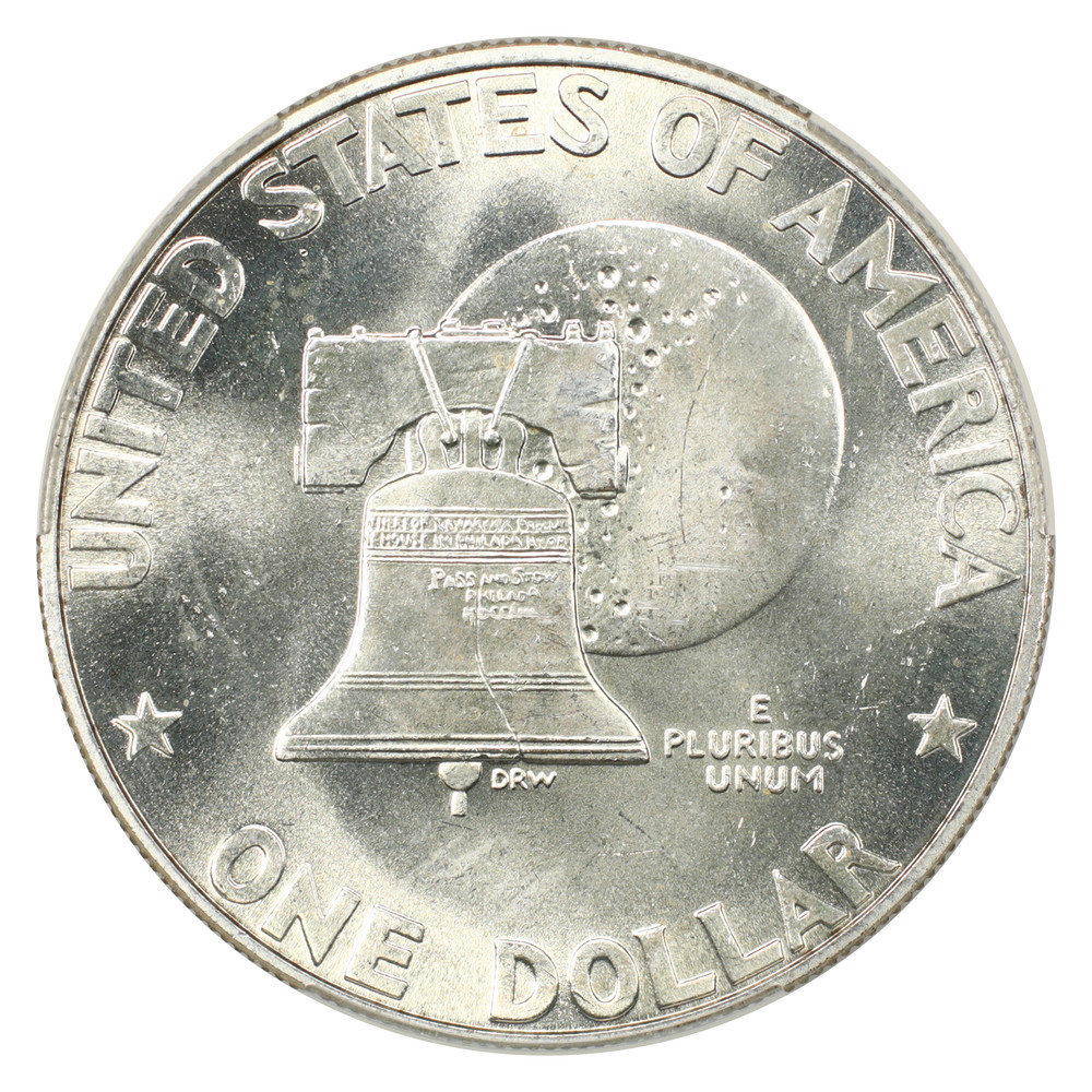 1976-S $1 Silver CACG MS65 - Ike Dollar