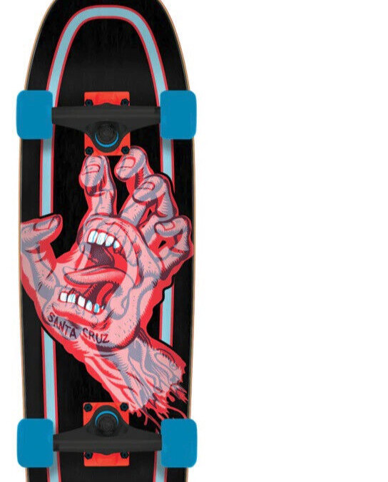 SANTA CRUZ 9.51"X32.3" Decoder Hand black blue red CRUISER Complete SKATEBOARD