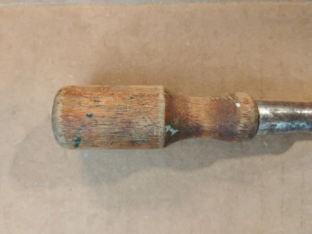 Antique Solid Handle Screw Driver Wood Handle Screwdriver Vtg 7 In.