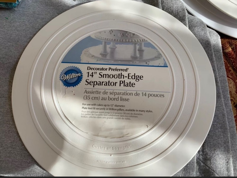 New Wilton Decorator Preferred Smooth Edge Round Cake Separator Plate Multi Size