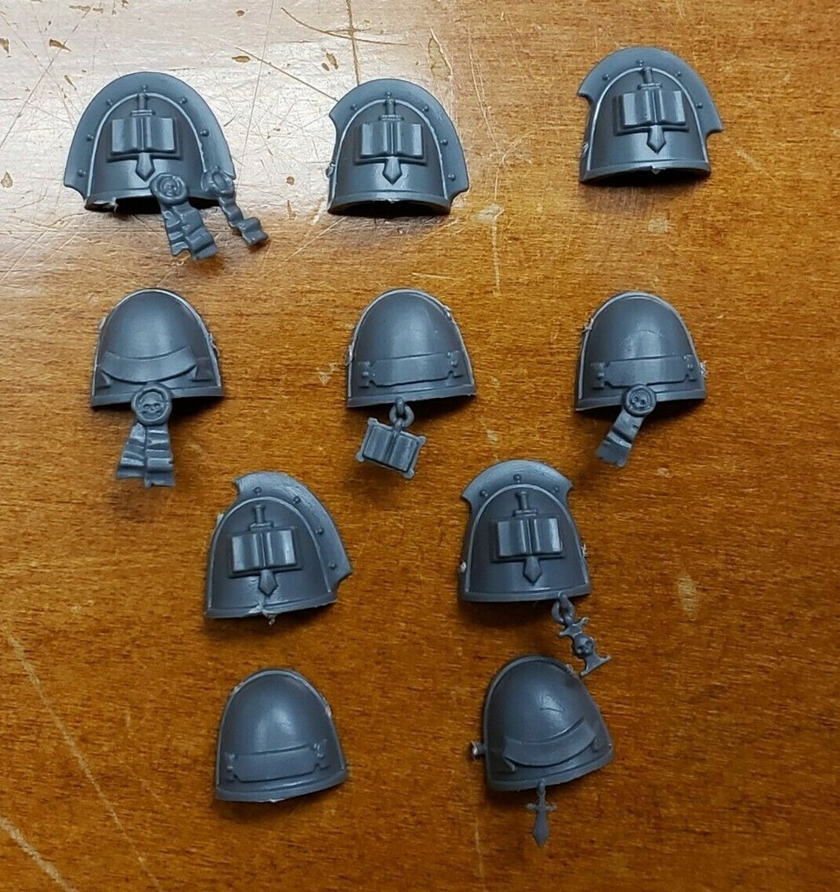 Warhammer 40k Grey Knight Bits Strike Squad Engraved Shoulder Pads x10