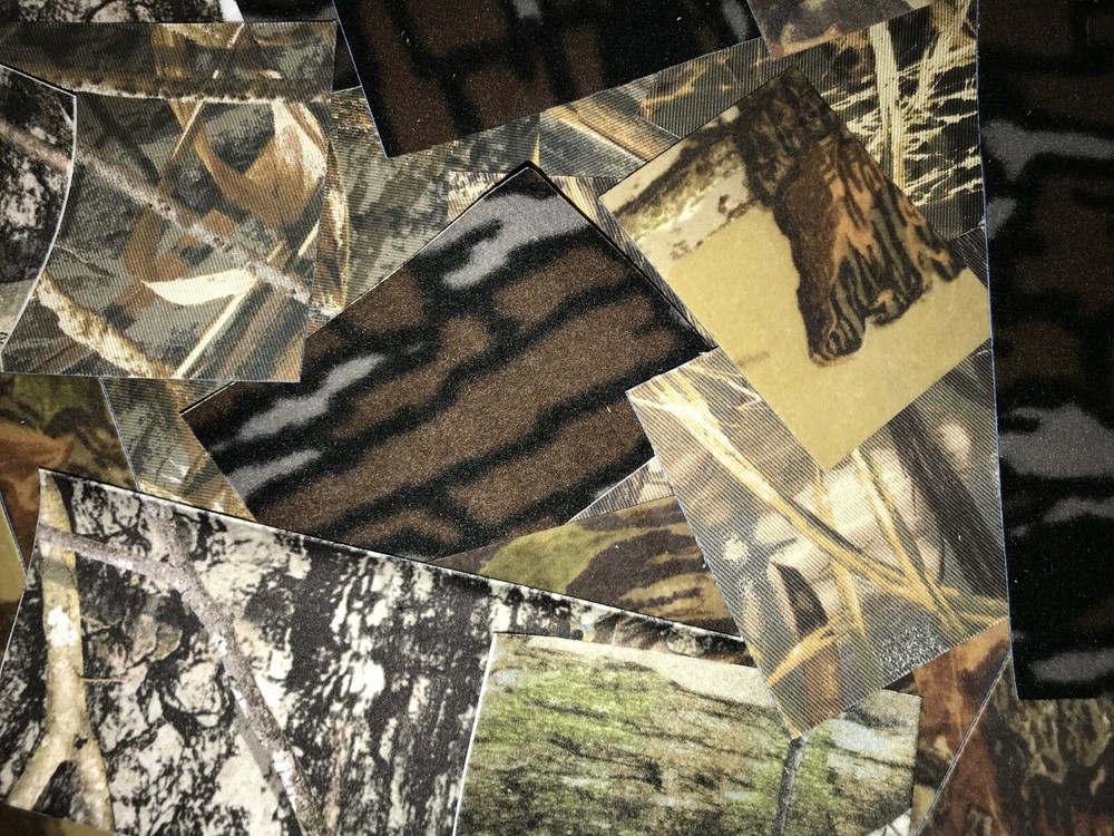 6 PC PACK Assorted CAMO Adhesive Bow Quiver Rest SILENCING Material Pads VALUE !
