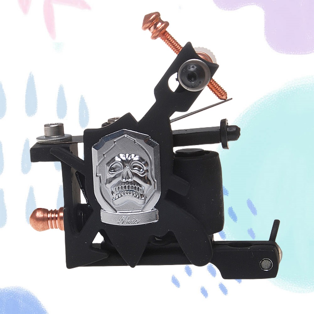 Coil Tattoo Machine Cast Iron Frame for Beginner 10 Wrap Shader M403-D