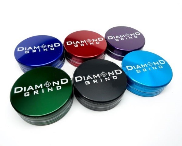 Diamond Grind 2 part Herb Grinder Blue 2.25"