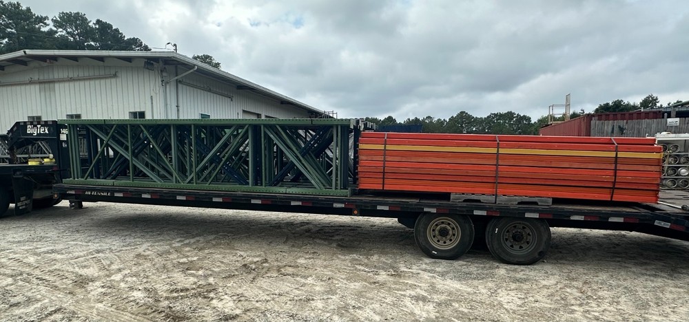Used Teardrop and Keystone pallet rack material