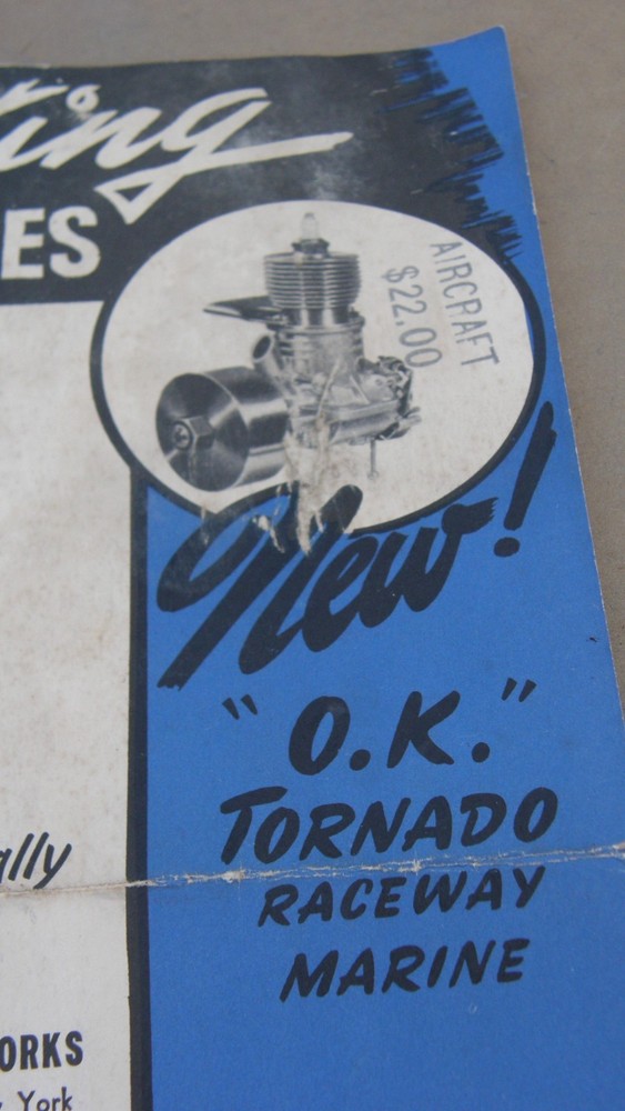 OK 60 TORONADO RACEWAY TETHER CAR / MARINE Spark Ignition Model Engine