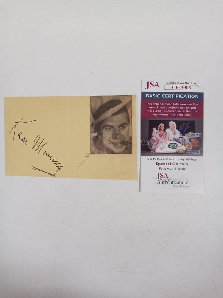 Ken Murray American Comedian Signed Cut JSA -#