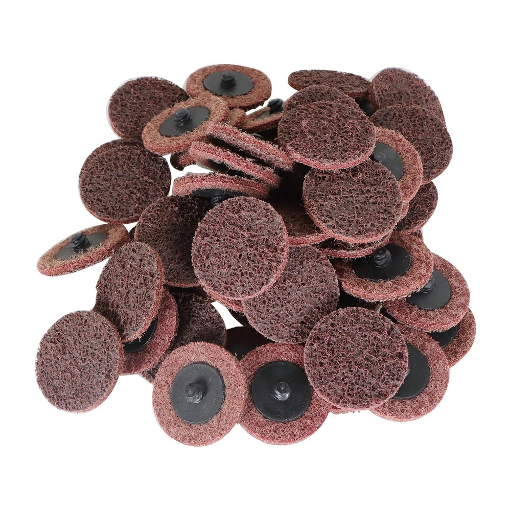 50Pcs 2 Inch Maroon Quick Change Surface Prep Conditioning Discs, R-Type Medium