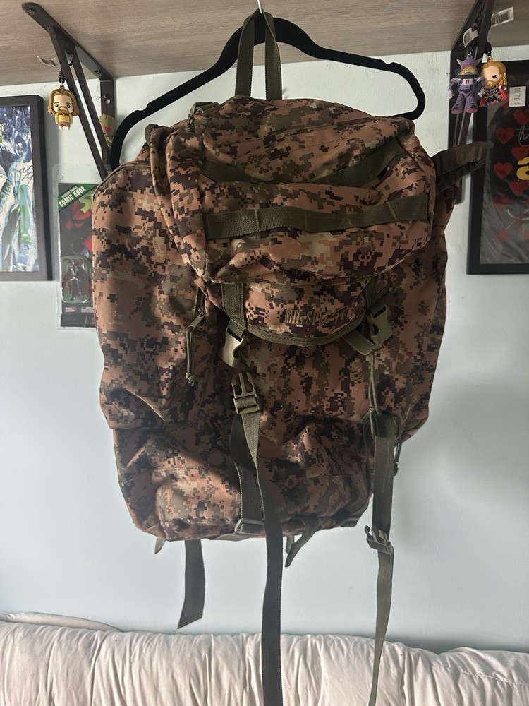 Mill Spec Plus Camo Backpack with Pockets On Both Sides