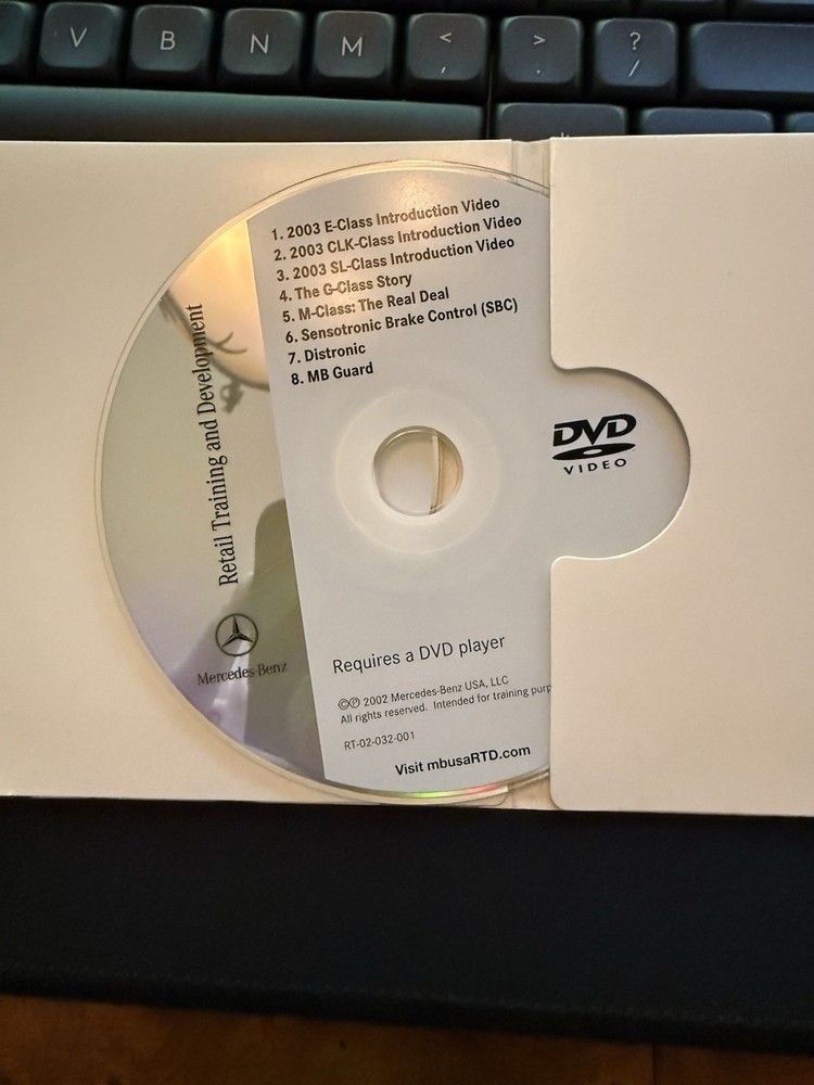 2003 Mercedes CD/DVD Combo Training Info Discs