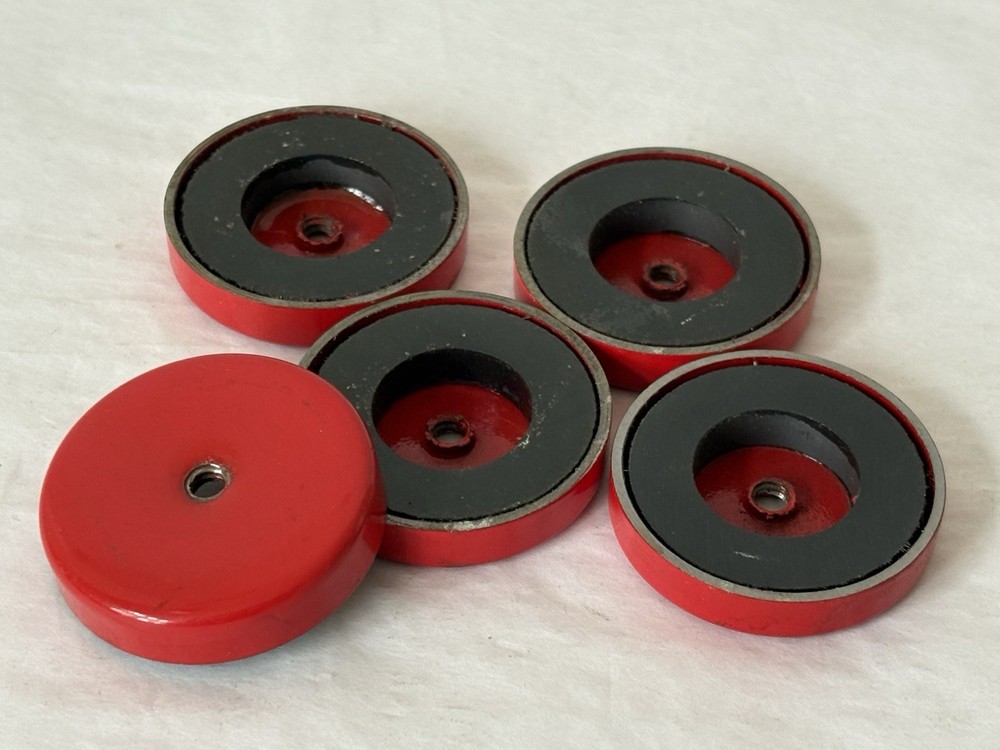 New 5-PACK Shallow Pot Magnet, 25 Lb. Pull 1-3/8”