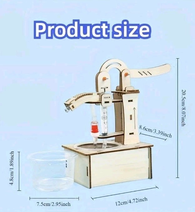 Hydraulic Pump Science STEM DIY Educational Craft Kit Learning Project