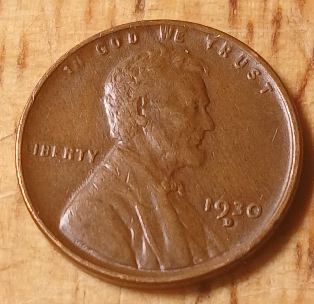 Lincoln Wheat Cent  1930 D VF #3