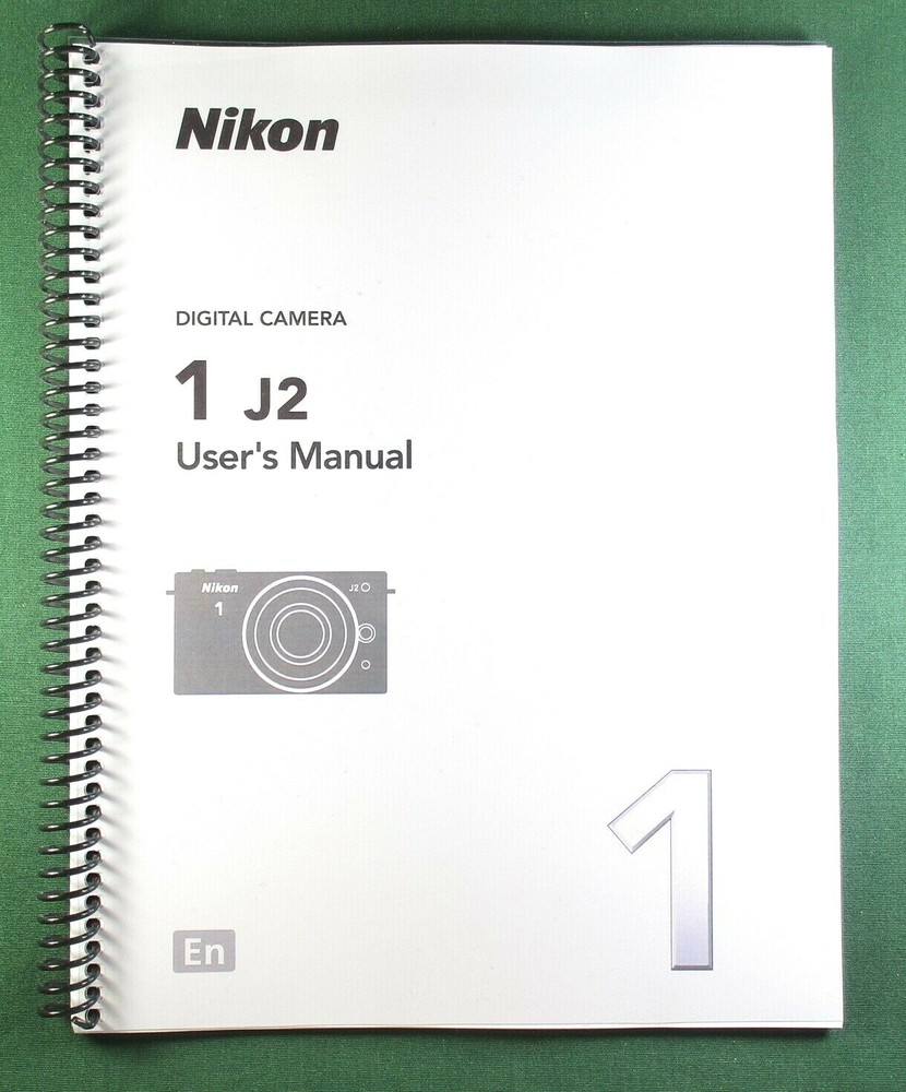 Nikon 1 J2 User's Manual: 96 Pages & Protective Covers