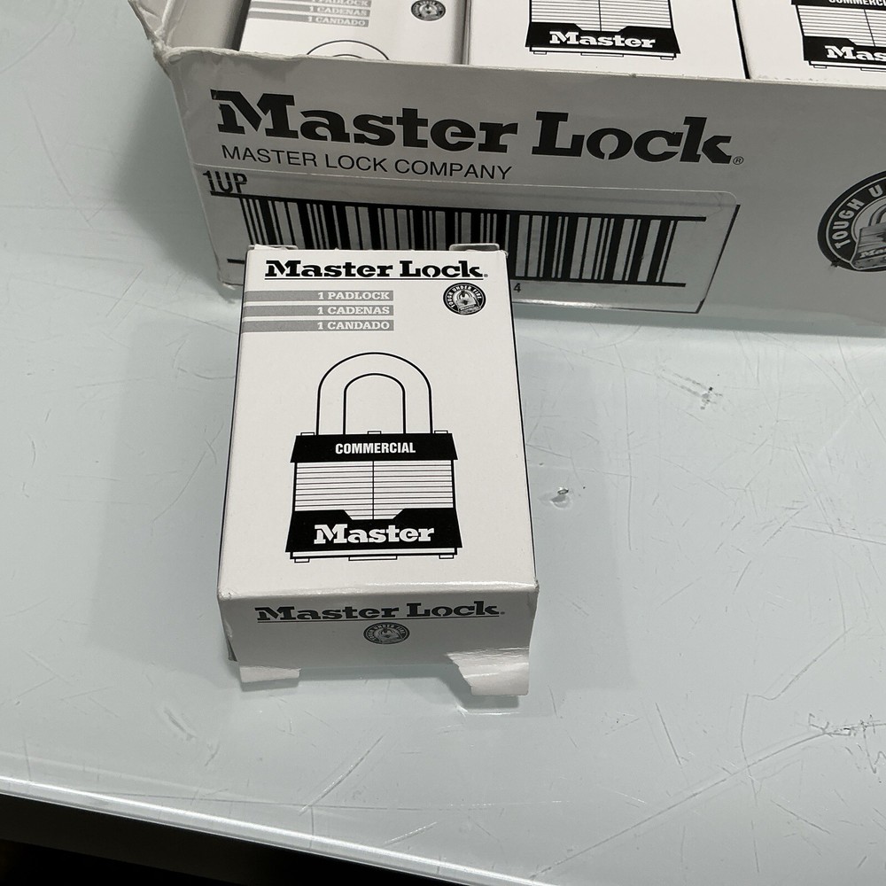 Master Lock 1UP Padlock, Standard Shackle, Rectangular Steel Body (Qty 6)