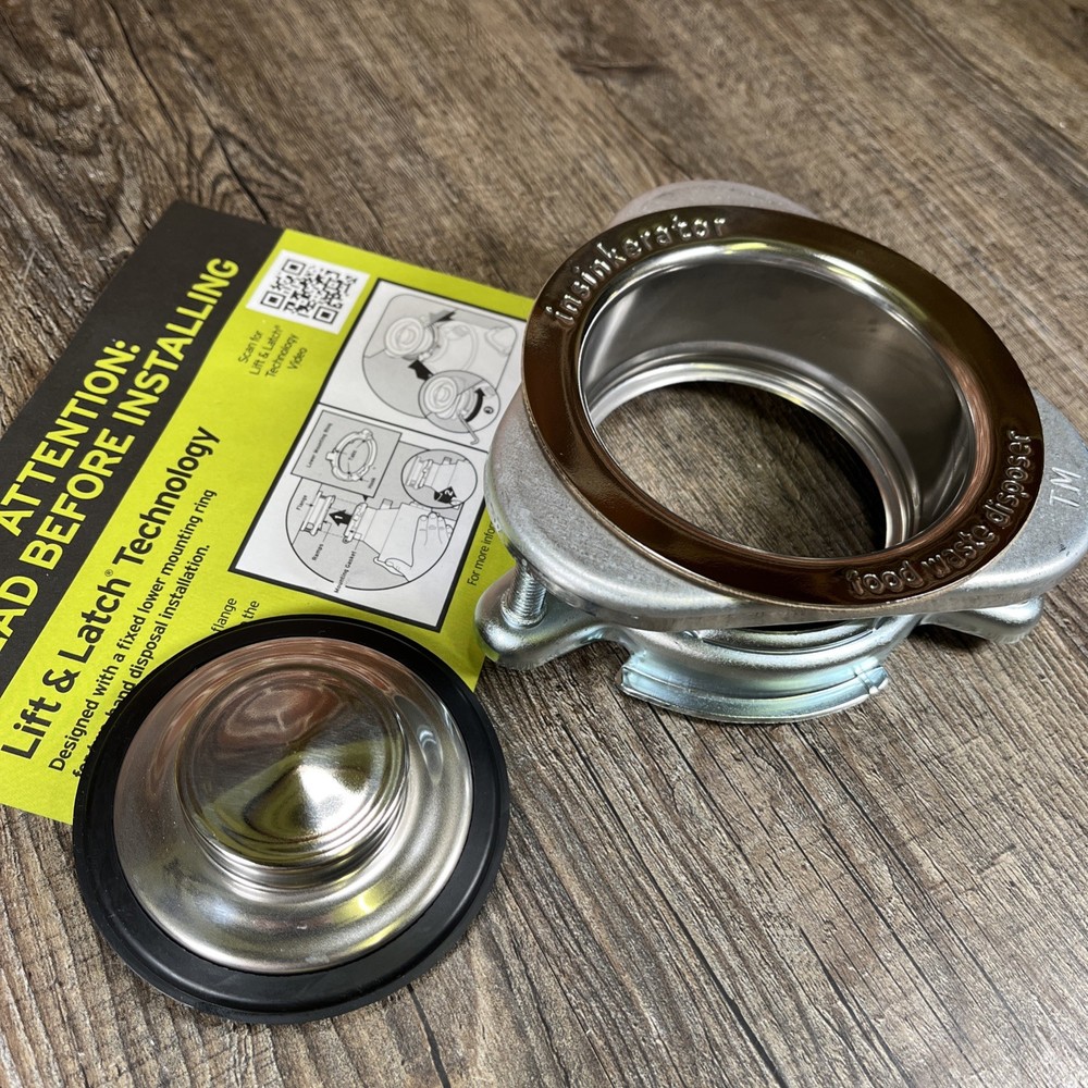 InSinkErator Polished Stainless Steel Sink Flange Quick Lock Design