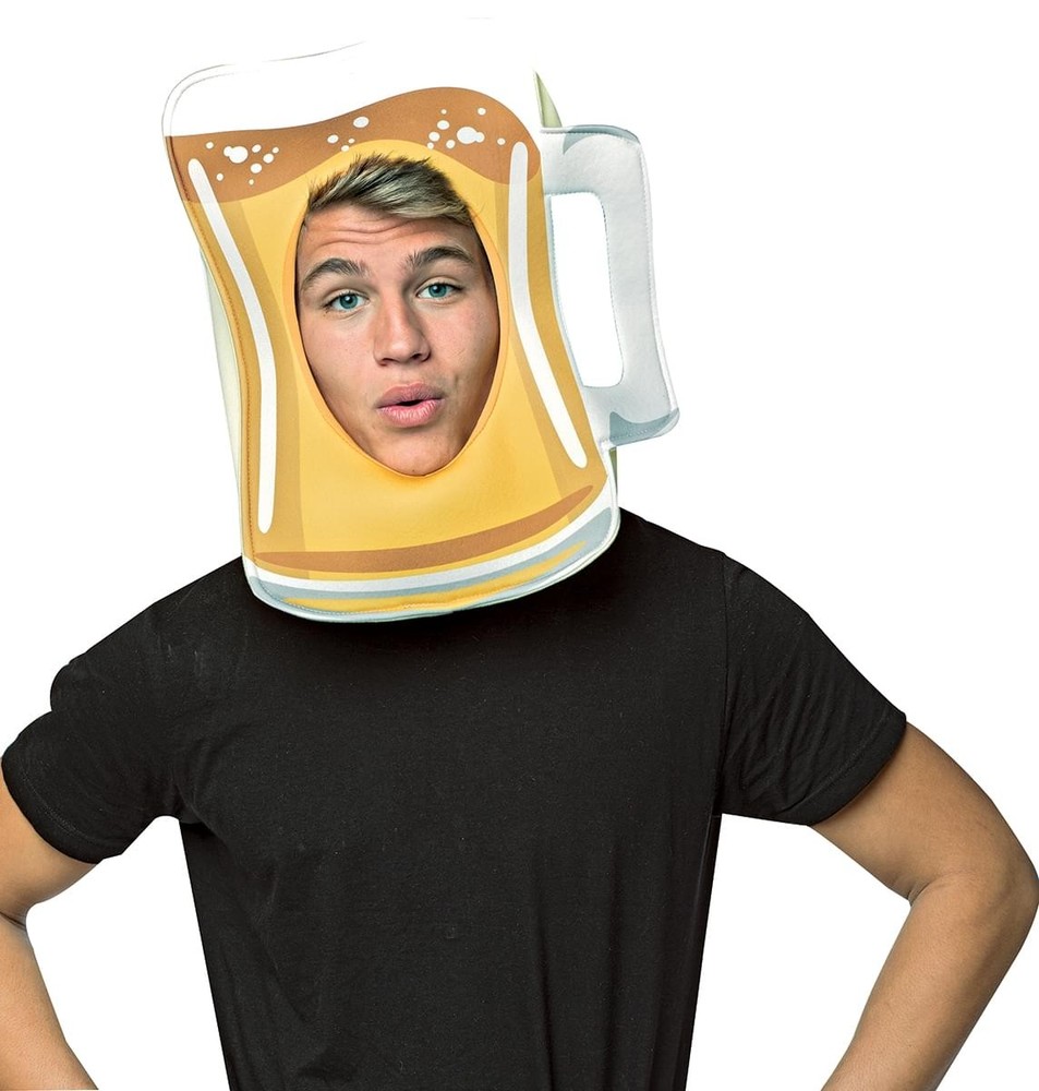 Beer Mug Mask Costume Accessory