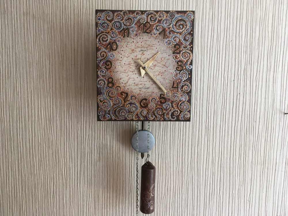 Vintage Wall Clock Soviet Clock Period of USSR 70-s Working CLOCK  Soviet Clock