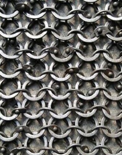 Round Riveted With Flat Warser Chainmail shirt 6 mm Medium Size Chirstmas Gift