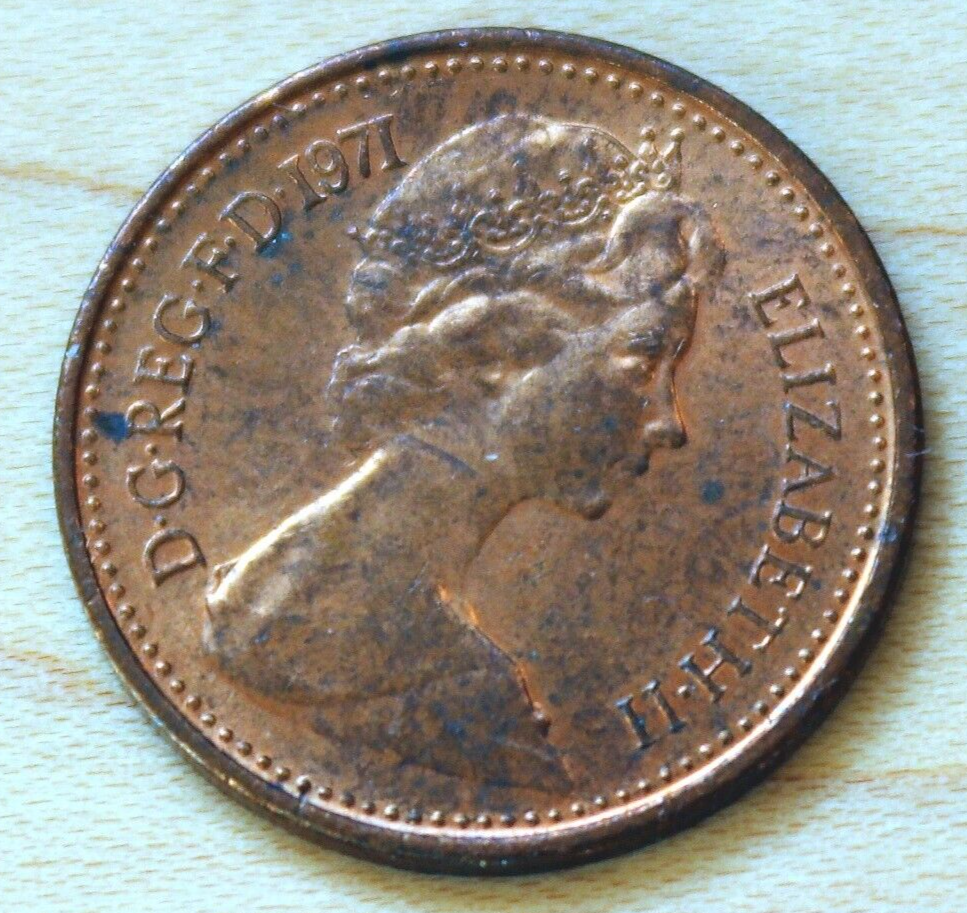 1971 Great Britain 1/2 Penny