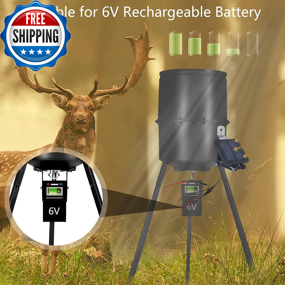 Solar Panel for Deer Feeder 6V Solar Panel Waterproof Small Solar Battery...