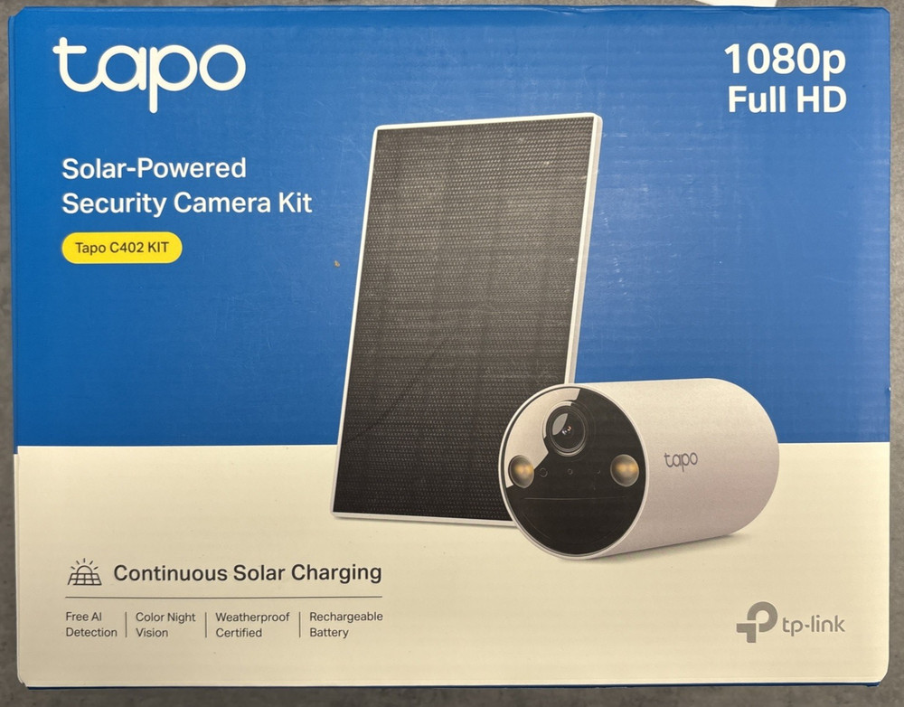TP-Link Tapo C402 Wireless Solar-Powered 1080p Full HD Security Camera Kit