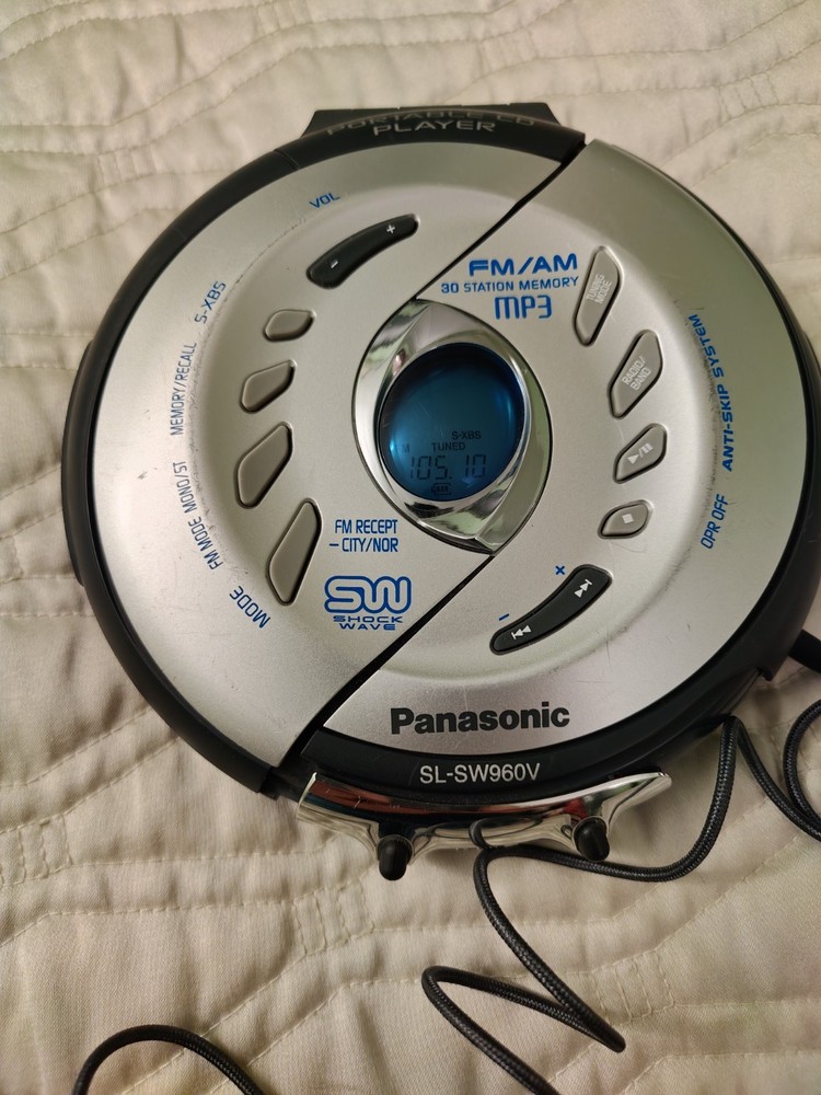 Vintage Panasonic Portable Cd Player Model Sl SW960V Tested