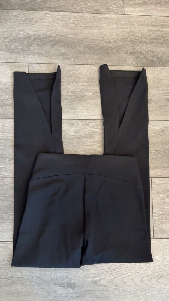 Spanx The Perfect Front Slit Leggings Black Size Medium High Rise Slimming