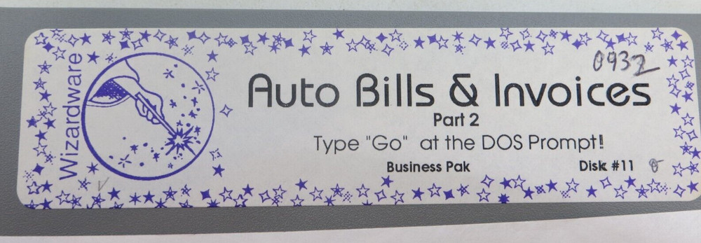 5.25" Floppy Disks AUTO BILLS & INVOICES Wizardware Computer Software Discs