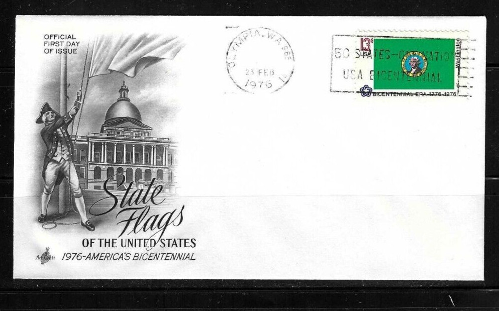 USA SC # 1674 State Flags / Washington .  Artcraft Cachet