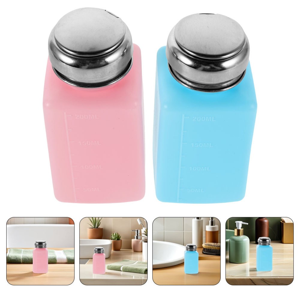 4 Pcs Push down Liquid Dispenser Anti Static Press Bottle Alcohol