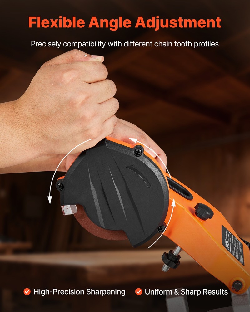 VEVOR Electric Chainsaw Sharpener 85W Saw Chain Sharpener with 2 Grinding Wheels