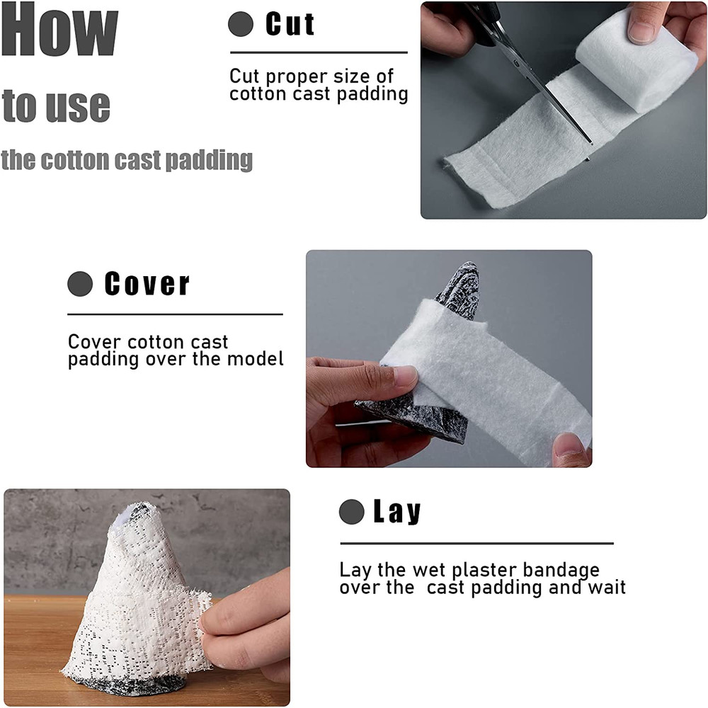 12 Rolls Cast Padding Individual Pack Soft Cotton Undercast Padding Wrap Use wit