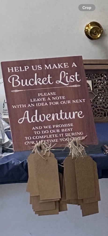 Wedding Reception Bucket List And Tags