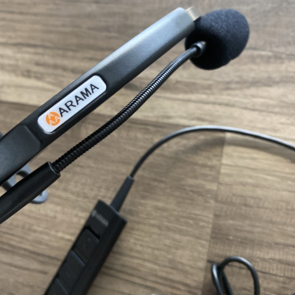 Arama Call Center Headset, Lightweight, USB Model A200USB Read/L