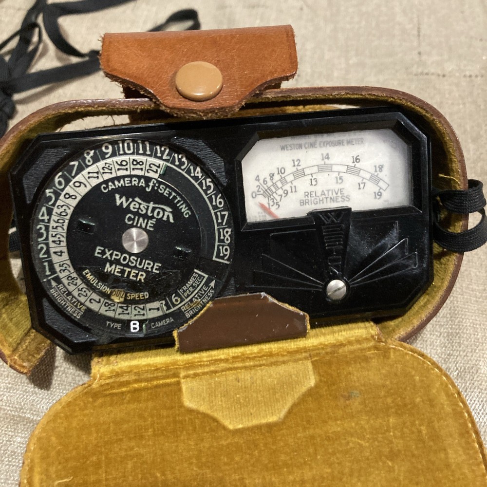 WESTON MODEL 819 CINE EXPOSURE METER 1930's With Case
