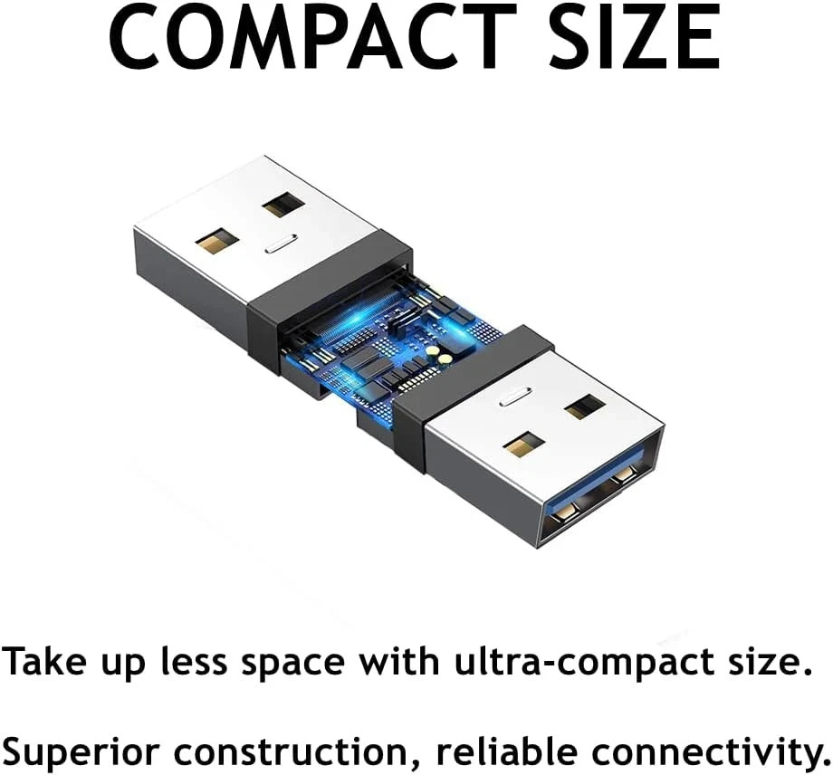 2Pack USB 3.0 Panel Mount Coupler, USB Pass through Connector, Female to