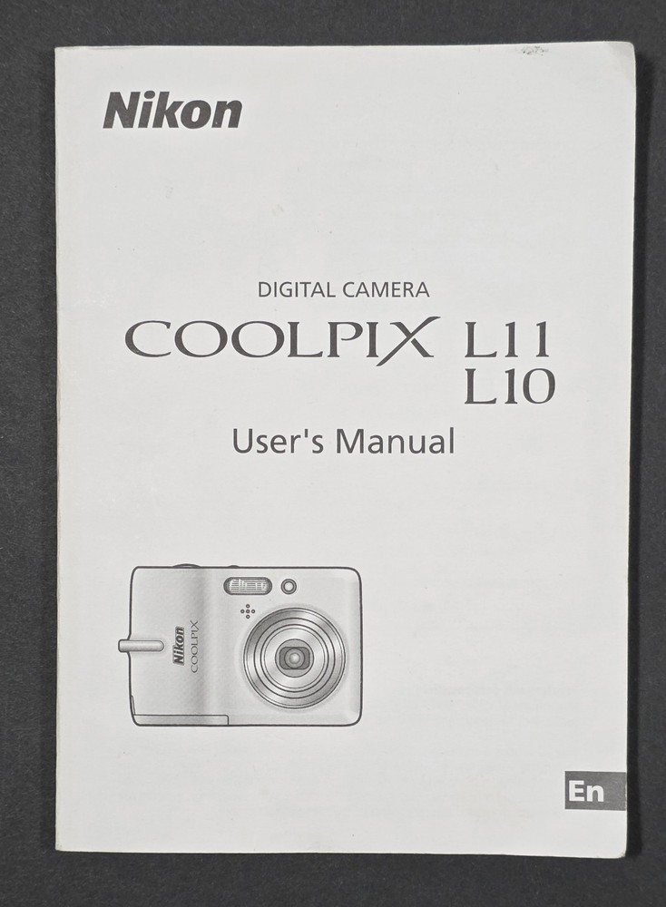 Nikon Coolpix L11 L10 Accessories Bundle - Manual, Quick Start Guide, CD & Cable