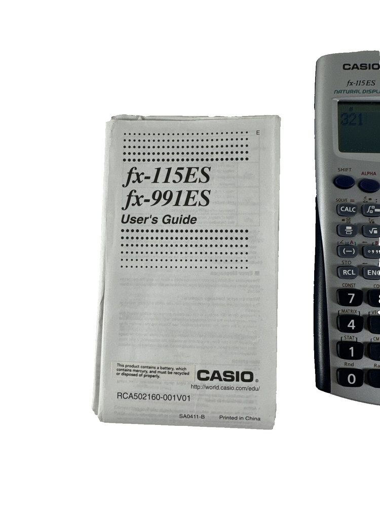 Casio FX-115ES Scientific Calculator 2 WAY POWER