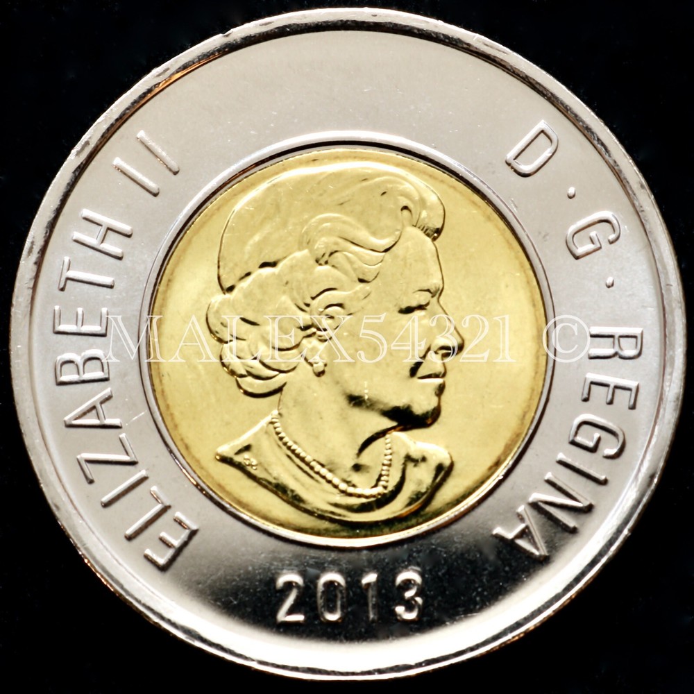 🇨🇦​ CANADA 2013 POLAR BEAR 2 DOLLARS UNCIRCULATED FROM MINT ROLL