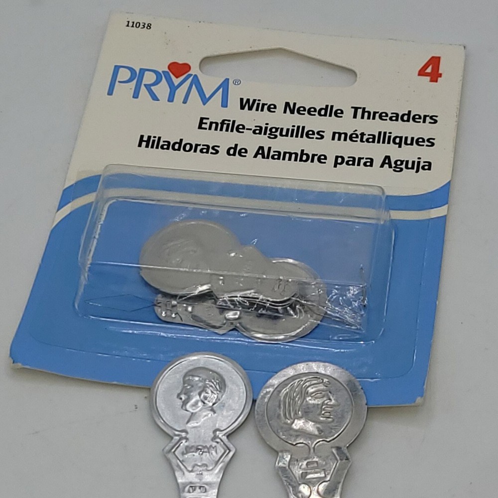Needle Threaders (6) ~ blunt end - large eye needles (4) ~ sharp end (3)