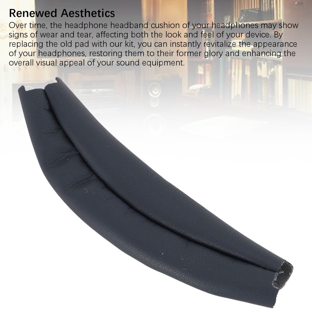 2PCS Replacement Headband Pad Protein Leather High Elasticity Headband Cush Part