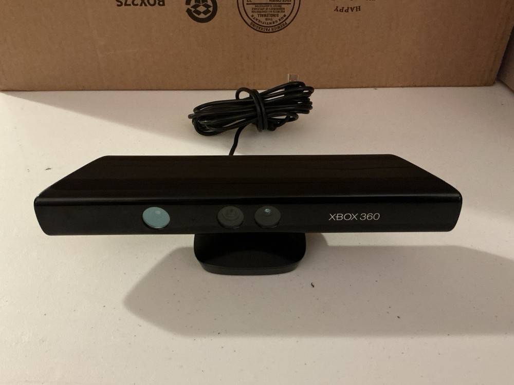 Microsoft Xbox 360 Black Video Game Console with Kinect Sensor & Accessories