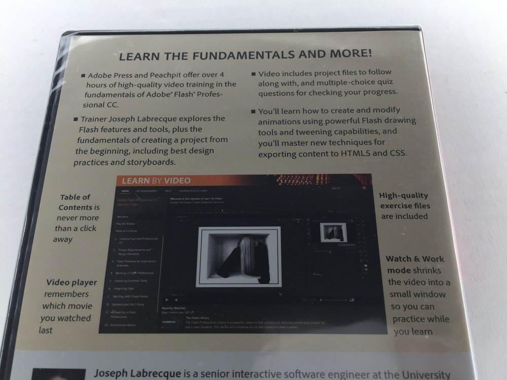 Adobe Flash Professional CC: Learn By Video 2014 PC DVD-ROM Brand New OOP