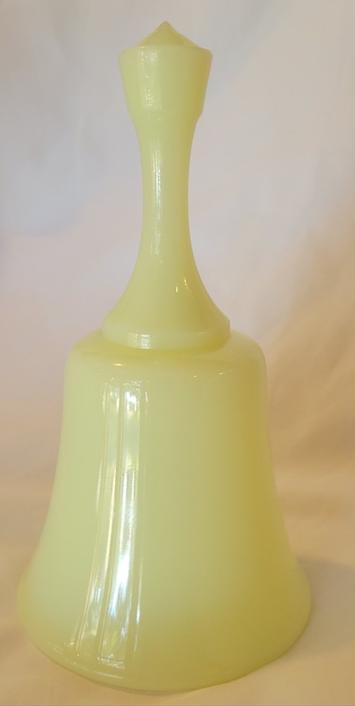 Fenton Uranium Glass Bell Glows 7" HTF