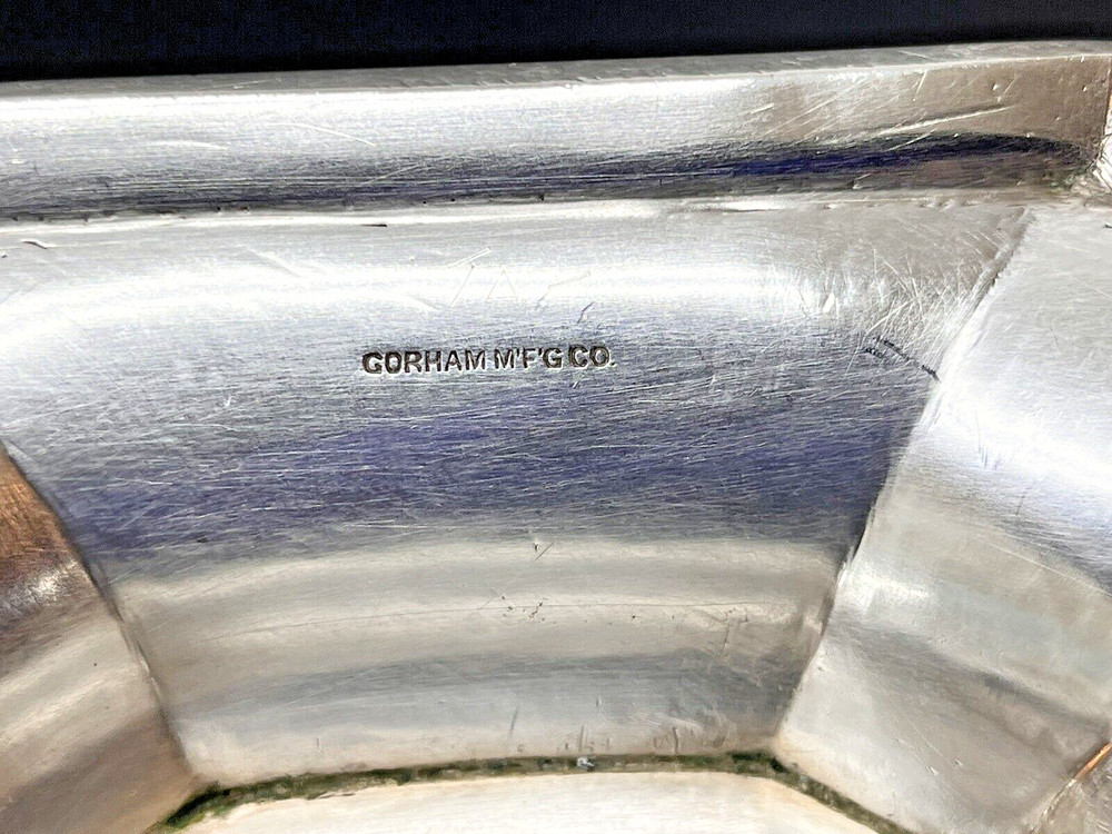 Gorham Sterling Silver Footed Bowl Monogrammed 560.3 Gr. #121 Rectangular Bowl