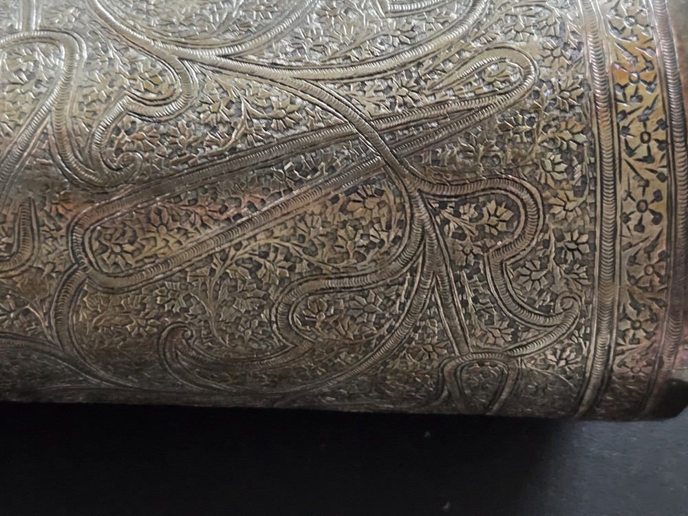 Large Antique Solid Silver India Kashmir Cup Paisley Design