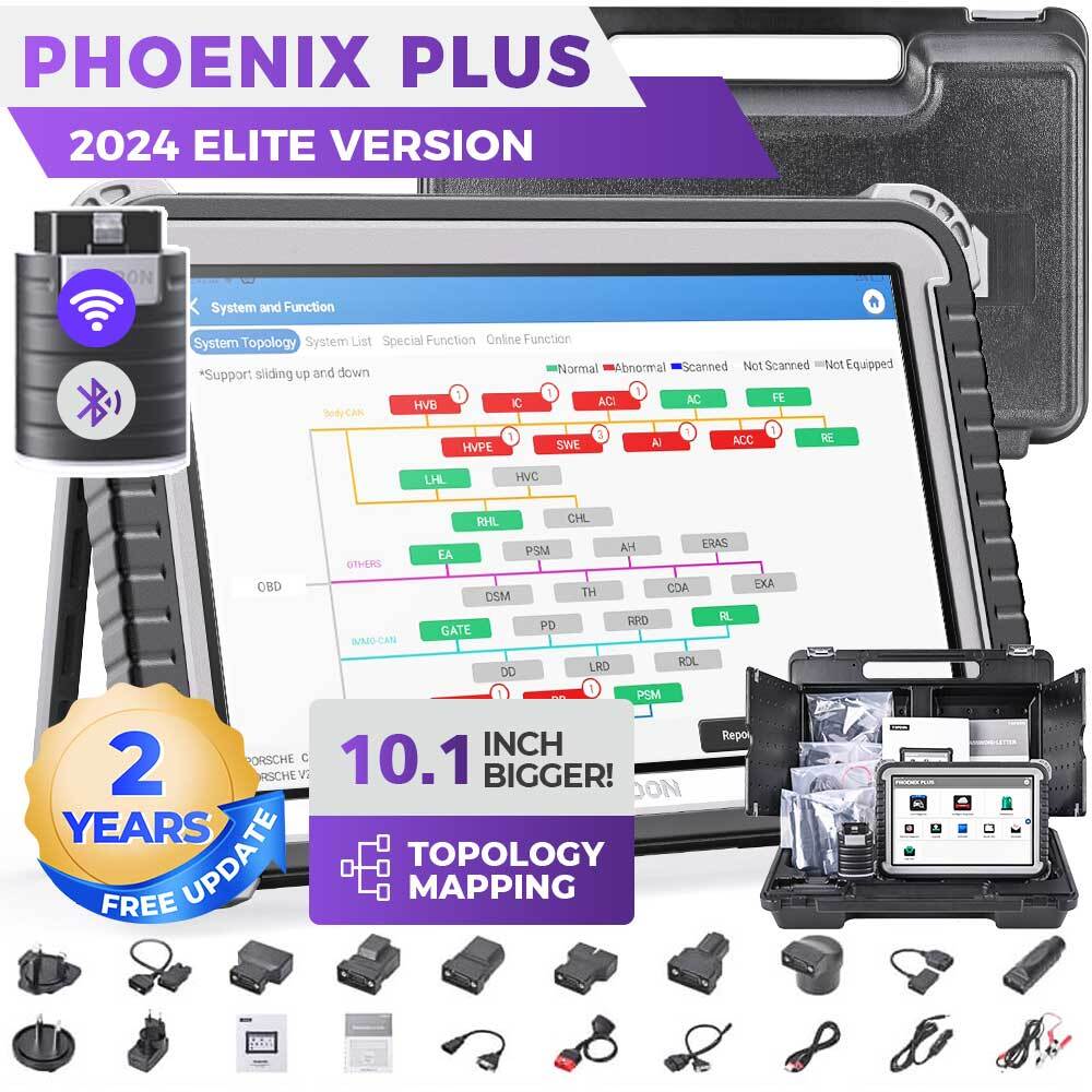 2026 TOPDON Phoenix Plus Bidirectional Car OBD Diagnostic Scanner €CU Coding